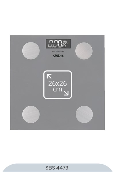 Sinbo SBS-4473 Bluetooth Dijital Yağ Su Kas Vücut Kitle Endeksi Kilo Ölçer Tartı Baskül