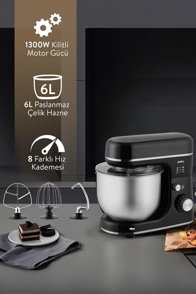 Sinbo SMX-2769 Stand Mikser 1300W 6Lt Siyah