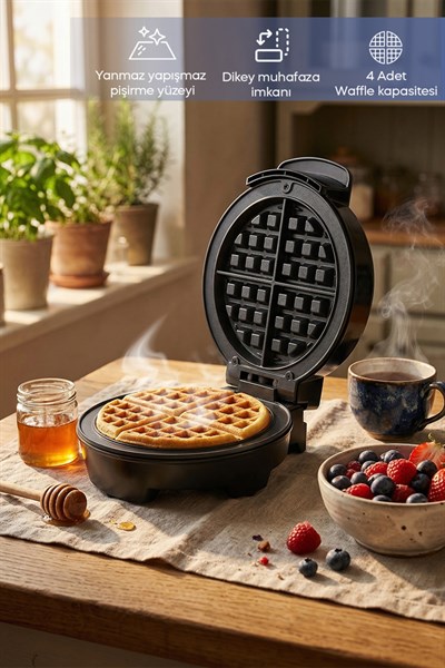 Sinbo Ssm-2591 Belçika Waffle Makinesi, Yapışmaz Kaplama 1000 Watt