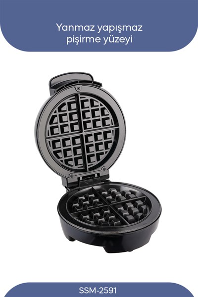 Sinbo Ssm-2591 Belçika Waffle Makinesi, Yapışmaz Kaplama 1000 Watt