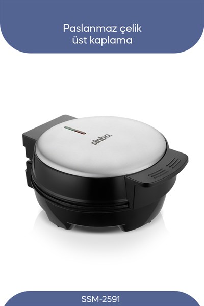 Sinbo Ssm-2591 Belçika Waffle Makinesi, Yapışmaz Kaplama 1000 Watt