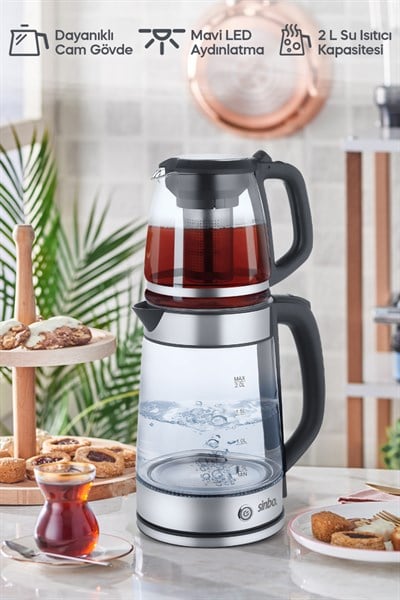 Sinbo Stm-5848 1500 Watt Elektrikli Cam Çay Makinesi