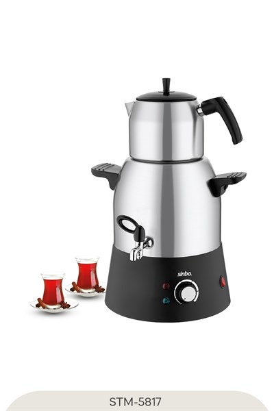 STM-5817 2000 W Çelik Demlikli Semaver Sinbo