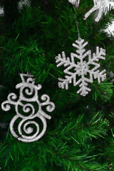 Waldern 11li Simli Gümüş Yılbaşı Çam Ağacı Süs