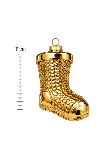 Waldern 3lü 11 cm Patik Figürlü Yılbaşı Çam Ağacı Süsü Gold