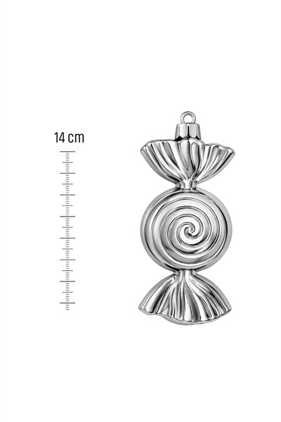 Waldern 3lü 14 cm Şeker Yılbaşı Çam Ağacı Süsü Gümüş