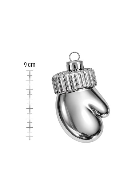 Waldern 3lü 9 cm Eldiven Figürlü Çam Ağacı Süsü Gümüş