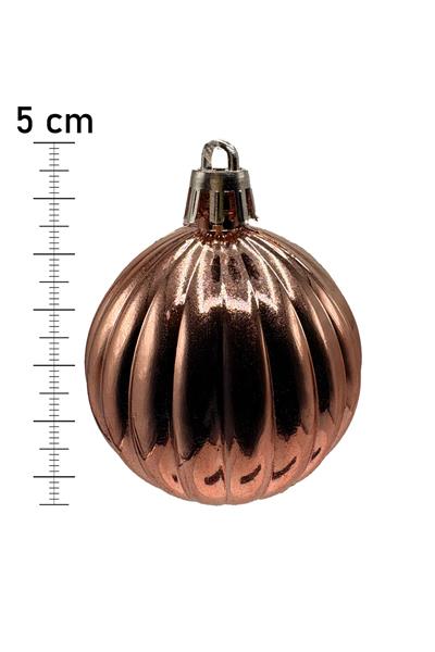Waldern 5 cm 12li Cici Top Parlak Yılbaşı Ağaç Süsü Bakır