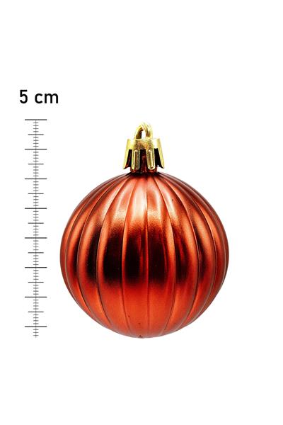 Waldern 5 cm 12li Cici Top Parlak Yılbaşı Ağaç Süsü Kırmızı