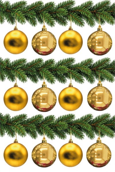 Waldern 6 cm 12li Cici Top Yılbaşı Ağacı Süsü 6 Mat + 6 Parlak Gold