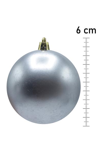 Waldern 6 cm 12li Cici Top Yılbaşı Ağacı Süsü 6 Mat + 6 Parlak