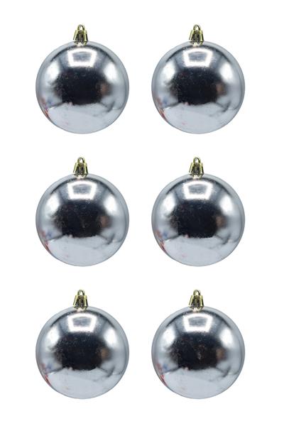 Waldern 6 cm 6lı Gümüş Cici Top Yılbaşı Ağacı Süsü