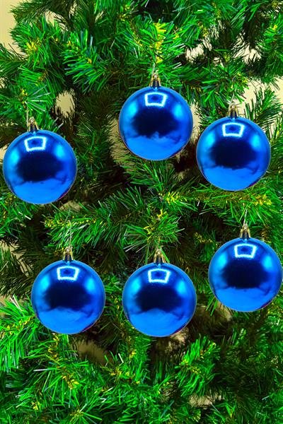 Waldern 6 cm 6lı Mavi Cici Top Yılbaşı Ağacı Süsü
