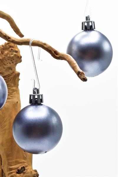 Waldern 6 lı 4 Cm Yılbaşı Ağacı Süsü Cici Top Füme