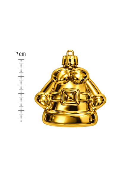 Waldern 6lı 7 cm Elbise Figürlü Yılbaşı Çam Ağacı Süsü Gold