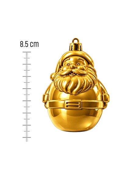 Waldern 6lı 8.5 cm Noel Baba Figürlü Yılbaşı Çam Ağacı Süsü Gold