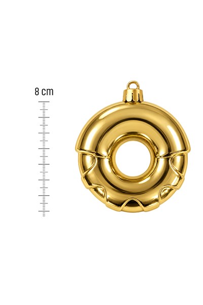 Waldern 6lı 8 cm Donut Yılbaşı Çam Ağacı Süsü Gold