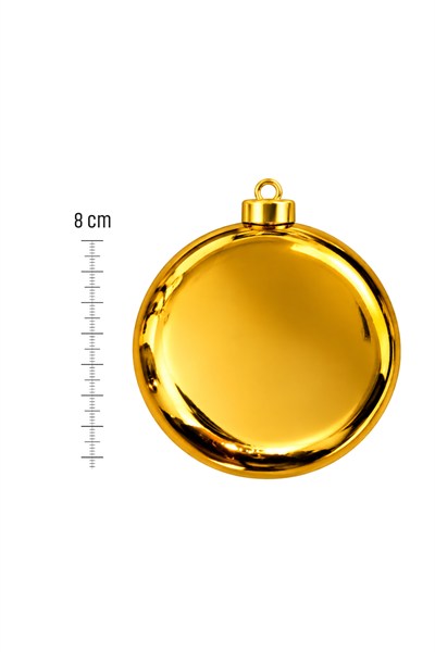 Waldern 6lı 8 cm Yuvarlak Yılbaşı Çam Ağacı Süsü Gold