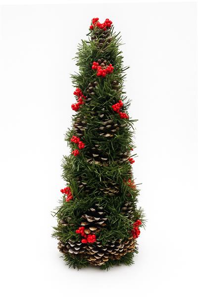 Waldern Dekoratif Doğal Piramit Süs 50 cm Yılbaşı Süsü