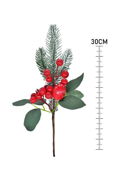 Waldern Kokina Süs 4lü Karlı Yılbaşı Çiçeği 30 Cm