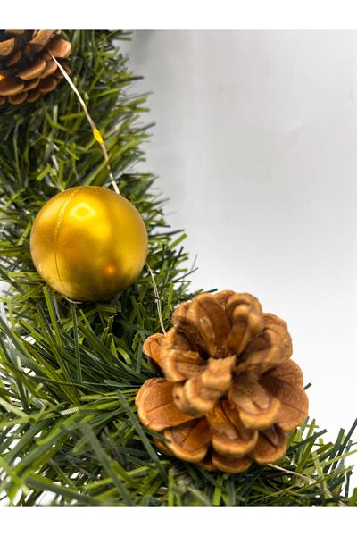 Waldern Luxury Dekoratif Yılbaşı 60cm Işıklı Kapı Süsü