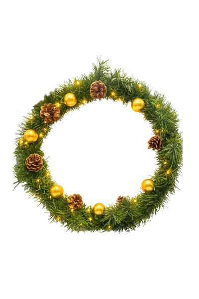 Waldern Luxury Dekoratif Yılbaşı 60cm Işıklı Kapı Süsü