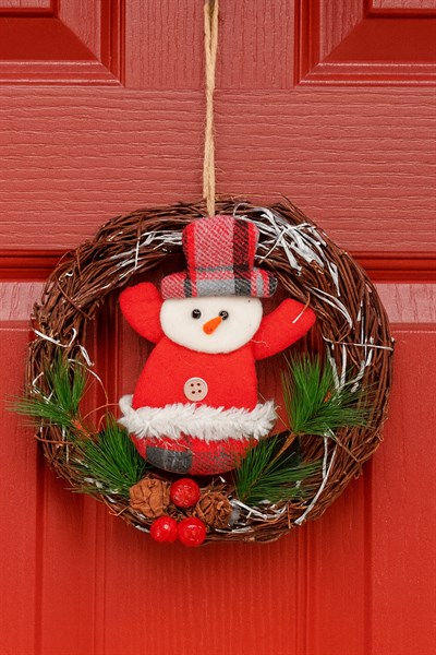 Waldern Luxury Yılbaşı Dekoratif Noel Baba Kapı Süsü 17*17cm