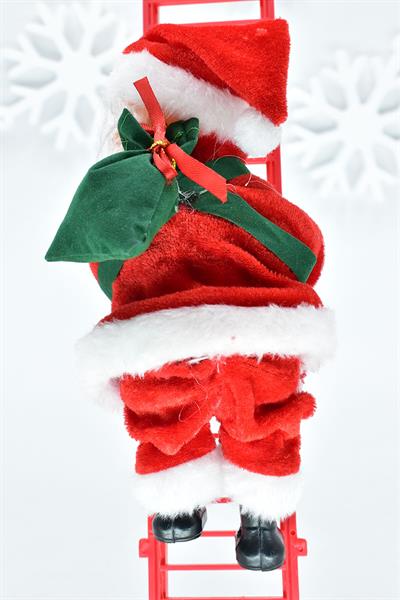 Waldern Merdivenli Tırmanan Noel Baba Dekoratif Yılbaşı Süsü