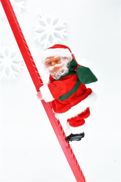 Waldern Merdivenli Tırmanan Noel Baba Dekoratif Yılbaşı Süsü