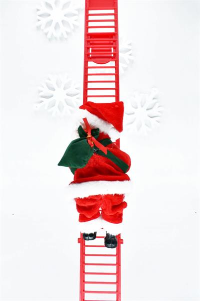 Waldern Merdivenli Tırmanan Noel Baba Dekoratif Yılbaşı Süsü