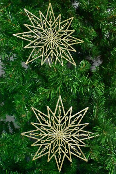 Waldern Premium 2li Simli Yıldız XXL 24 Cm Yılbaşı Süsü