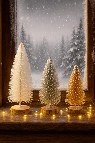 Waldern Premium 3lü Mini Ağaç Seti Mix 15cm-20cm-25c