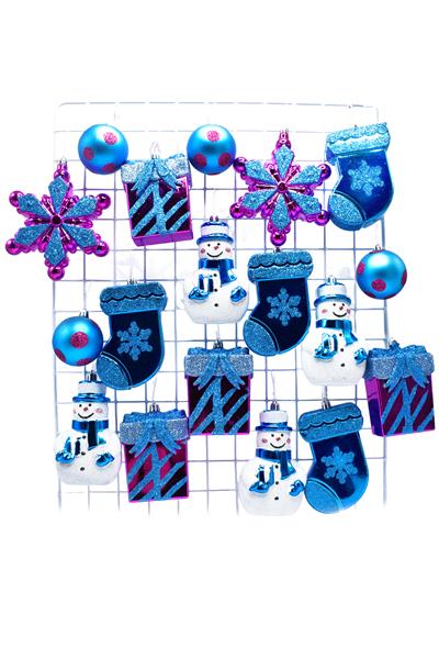 Waldern Premium Collection 18li Mix Yılbaşı Süsü Set Simli