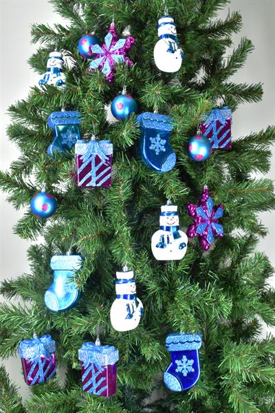 Waldern Premium Collection 18li Mix Yılbaşı Süsü Set Simli