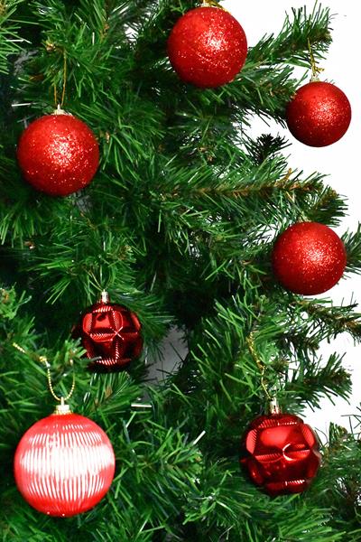 Waldern Premium Collection 24 lü Yılbaşı Ağaç Süsü Mix Desen Kırmızı