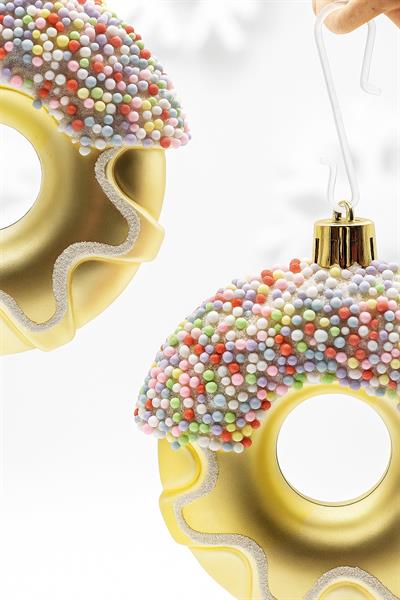 Waldern Premium Collection 3lü Donut Yılbaşı Süs 8 cm