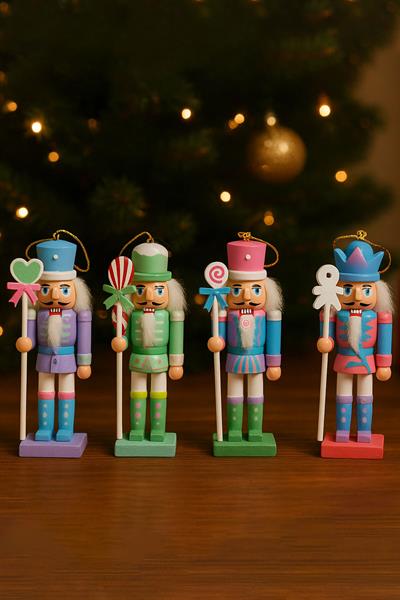 Waldern Premium Collection 4lü 13,5 Cm Kurşun Asker Seti Dekoratif Yılbaşı Süsü