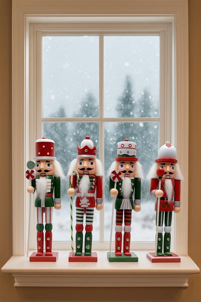 Waldern Premium Collection 4lü 13,5 Cm Kurşun Asker Seti Dekoratif Yılbaşı Süsü