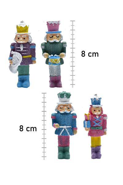 Waldern Premium Collection 4lü 8 Cm Kurşun Asker Seti Dekoratif Yılbaşı Süsü