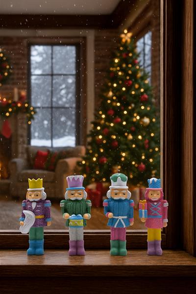 Waldern Premium Collection 4lü 8 Cm Kurşun Asker Seti Dekoratif Yılbaşı Süsü