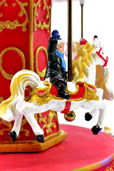 Waldern Premium Collection Işıklı Kırmızı Atlı Karınca Dekoratif Yılbaşı Süsü