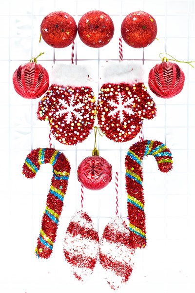 Waldern Premium Collection Luxury 12li Mix Kırmızı Süs Seti