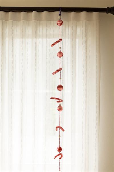 Waldern Premium Collection Luxury 190cm XL Şeker Kamışı-Top Süs Dekoratif Yılbaşı Süsü