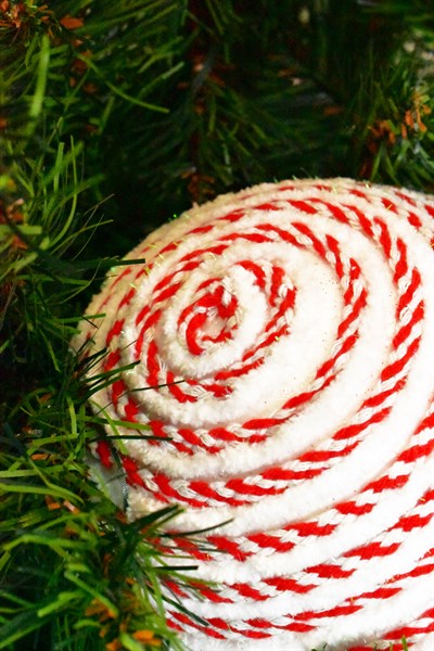 Waldern Premium Collection Luxury 20 cm Şeker Top Süs Dekoratif Yılbaşı Süsü