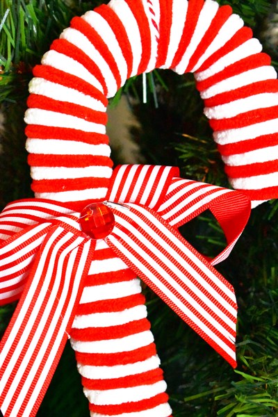 Waldern Premium Collection Luxury 2li Şeker Kamışı Süs Dekoratif Yılbaşı Süsü 18Cm