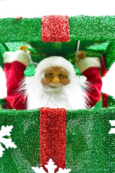 Waldern Premium Collection Müzikli Noel Babalı Hediye Kutusu Yılbaşı Dekoratif Süs