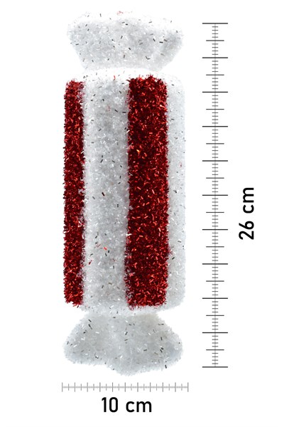 Waldern Premium Collection Silindir Şeker Süs Dekoratif Yılbaşı Süsü 26 Cm