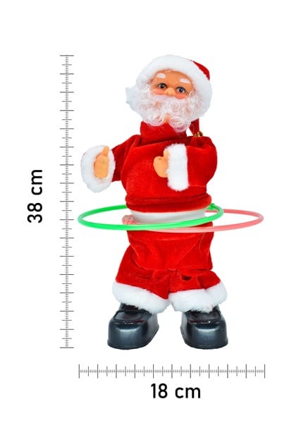 Waldern Premium Hareketli HulaHoop Noel Baba Dekoratif Yılbaşı Süsü