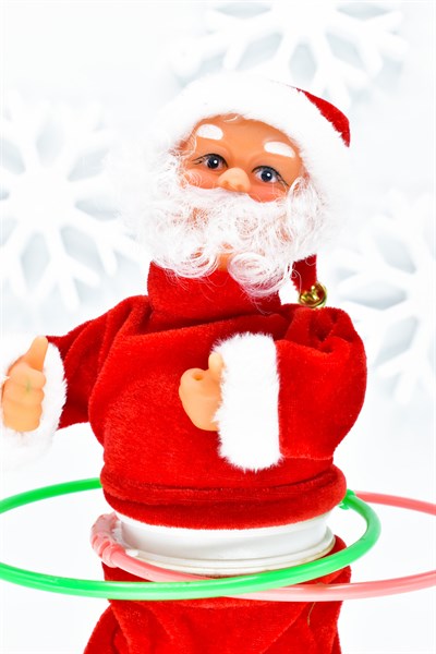 Waldern Premium Hareketli HulaHoop Noel Baba Dekoratif Yılbaşı Süsü