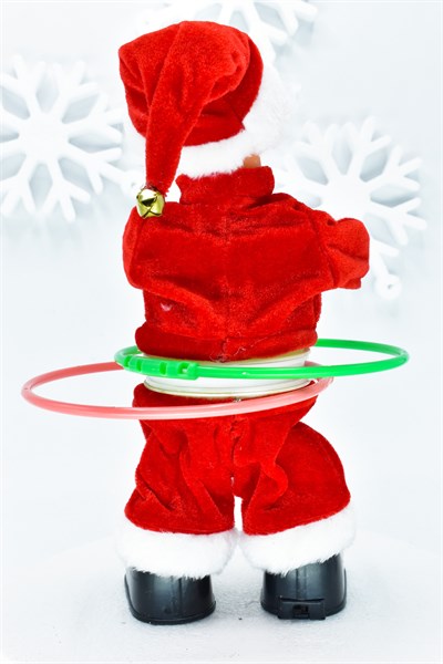 Waldern Premium Hareketli HulaHoop Noel Baba Dekoratif Yılbaşı Süsü